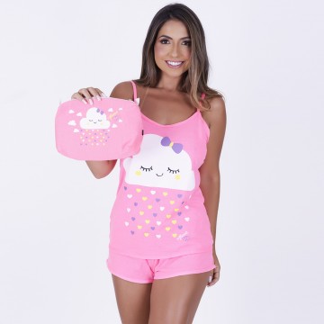 Baby Doll Algodão Silk pink flúor nuvem - Ahavá Store