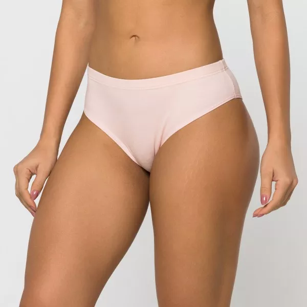 Calcinha Cós Rebatido Nude em Algodão Egípcio