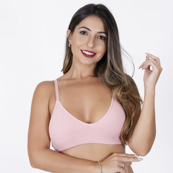 Sutiã Básico Romance em Algodão Egípcio sem Bojo