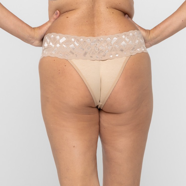 Tanga Rendão Areia em Algodão Egípcio