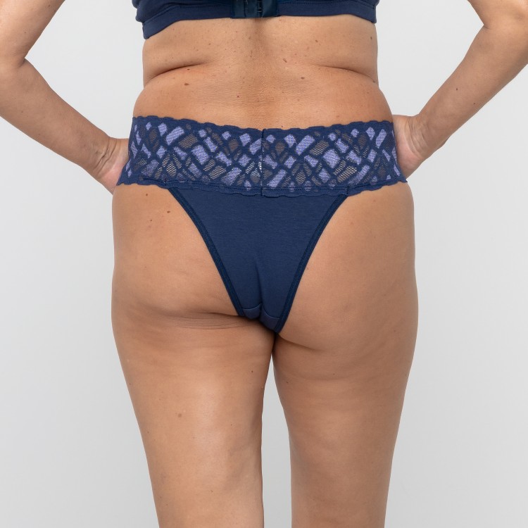 Tanga Rendão Marinho em Algodão Egípcio