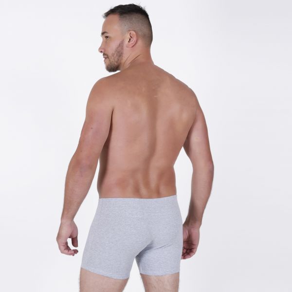 Cueca Boxer Adulto Mescla em Algodão Egípcio