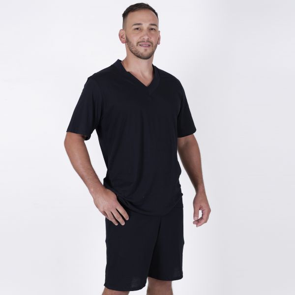 Pijama Masculino Curto em Algodão Egipcio