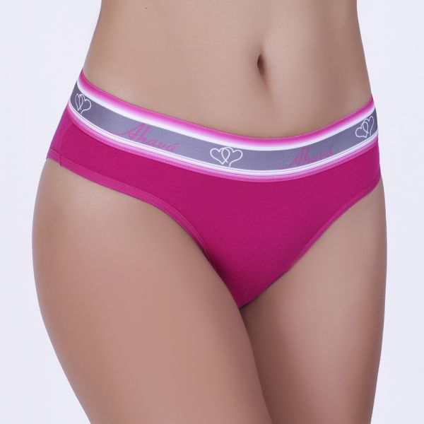 Tanga em Algodão Egípcio Pink com Elástico Personalizado