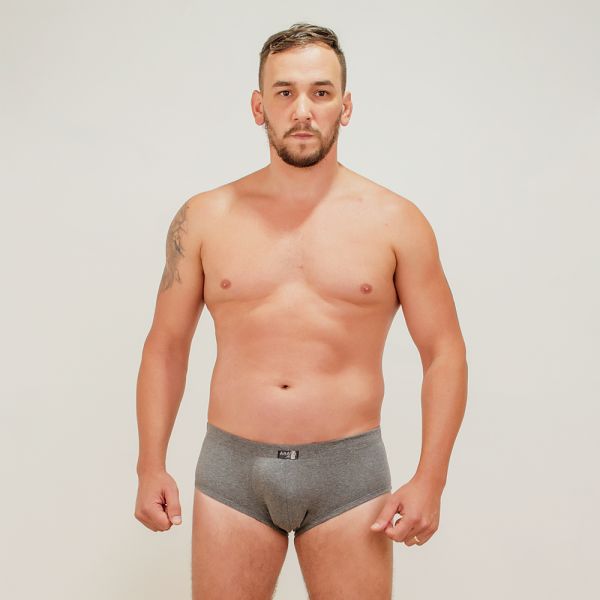 Cueca Slip Mescla escura