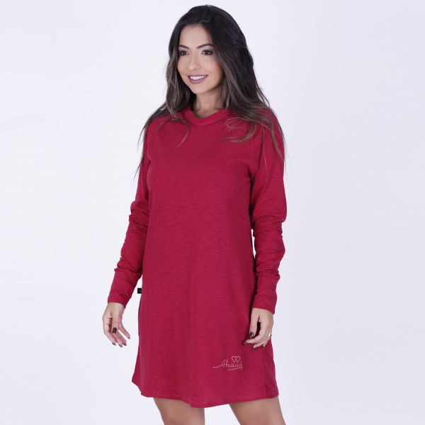Camisão em Flamezão Manga Longa Rubi Liso