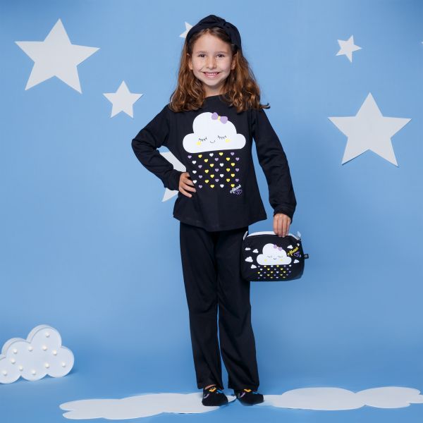 Pijama Infantil Manga Longa Nuvem