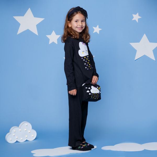 Pijama Infantil Manga Longa Nuvem