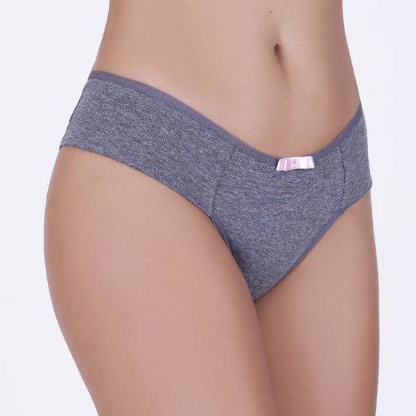 Tanga Lateral Dupla Mescla Escuro em Algodão Egípcio