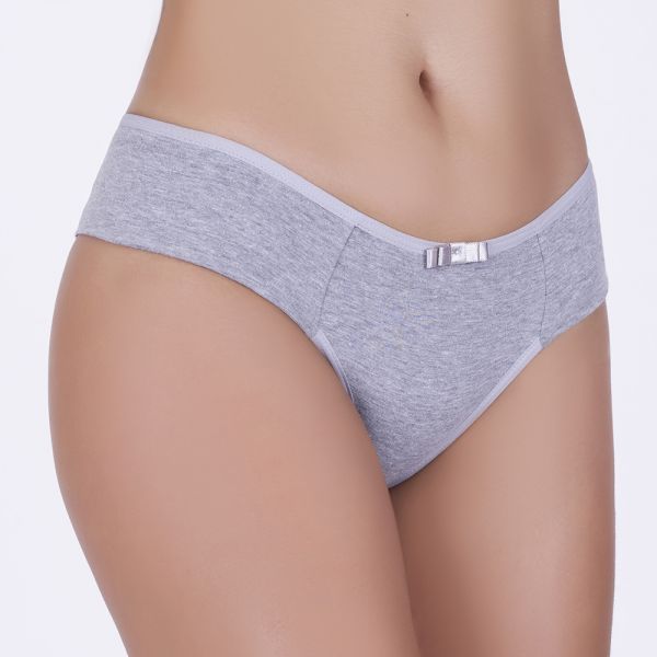 Tanga Lateral Dupla Mescla Claro em Algodão Egípcio