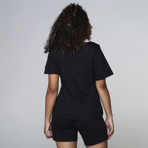 Pijama Curto Careca Preto Mandala Grega