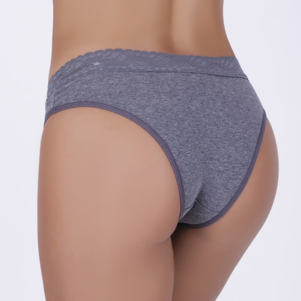 Tanga Renda na Cintura em Algodão Egípcio
