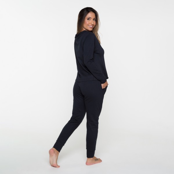Pijama Feminino Moletim Longo