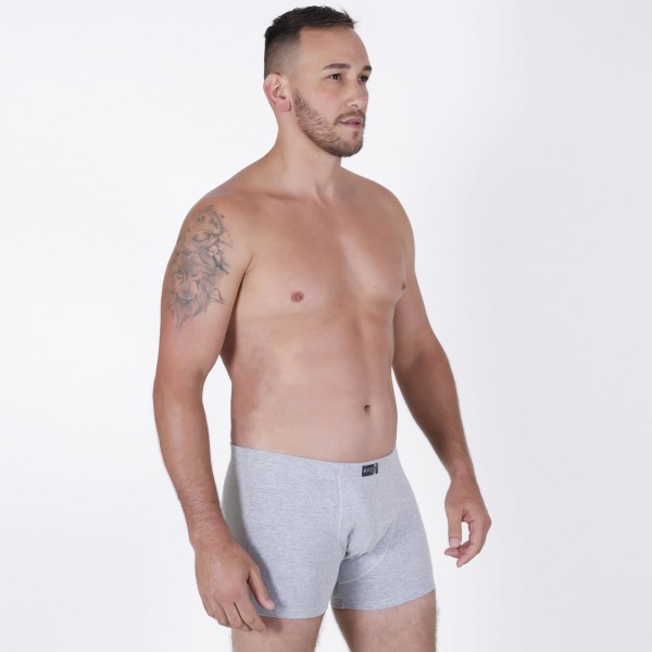 Cueca Boxer Adulto PLUS Mescla em Algodão Egípcio