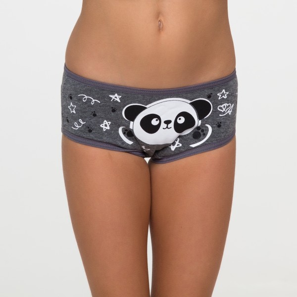 CALCINHA MENINA PANDA CINZA ESCURO
