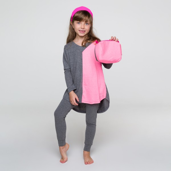PIJAMA INFANTIL BICOLOR  EM ALGODÃO