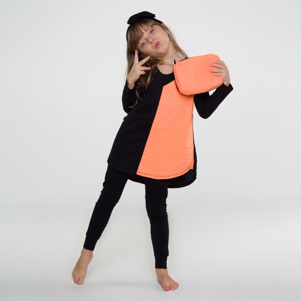 PIJAMA INFANTIL BICOLOR  EM ALGODÃO