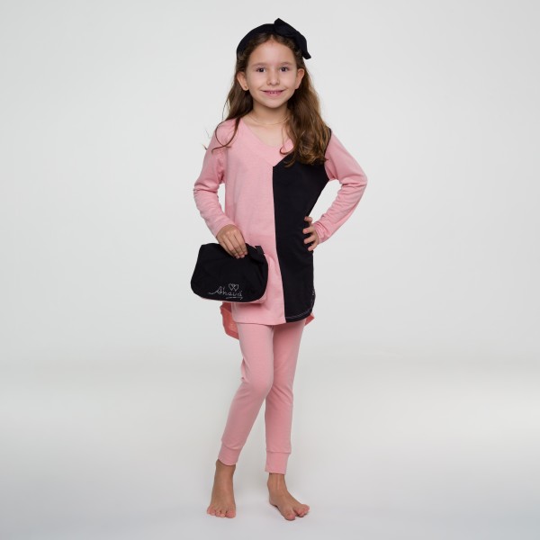 PIJAMA INFANTIL BICOLOR  EM ALGODÃO