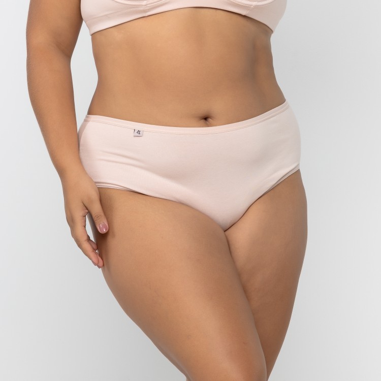 Calçola Plus Size Senhora Em Algodão Egípcio Nude