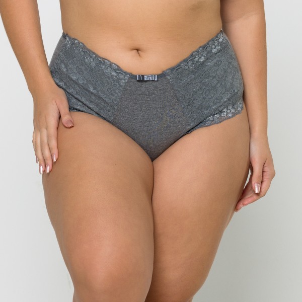 Caleçon Plus Size Mescla em Renda Toda Forrada em Algodão Egípcio