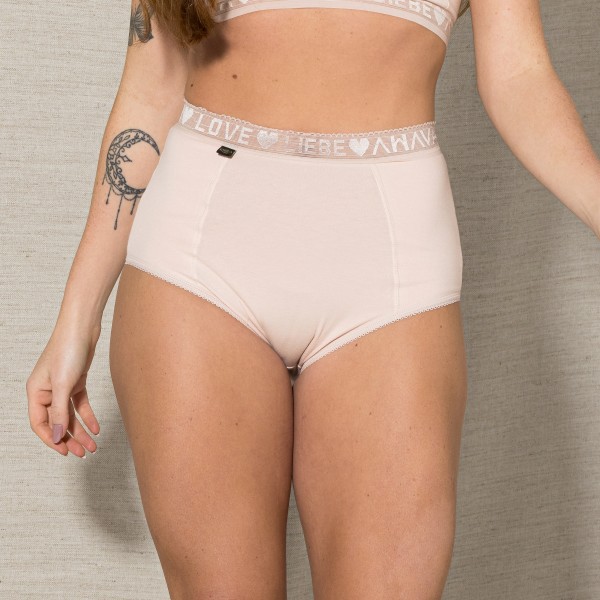 Calçola Hot Pant em Algodão Egípcio e Renda Love Nude