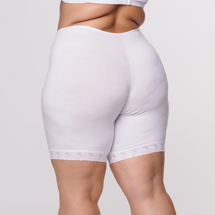 Kit com 3 bermudas em algodão egípcio com renda