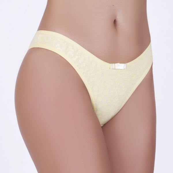 Tanga Silk Zebra Amarela em Algodão Egípcio