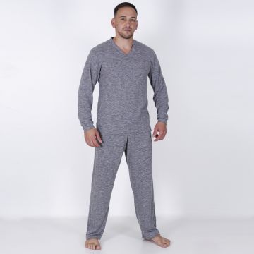 Pijama Masculino Longo Cinza em Flamezão