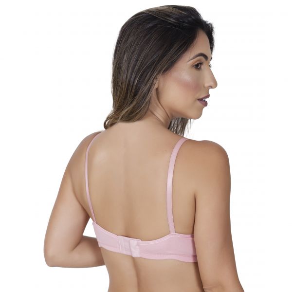 Sutiã em Algodão Egípcio Romance com Bojo Soft e Pala Dupla