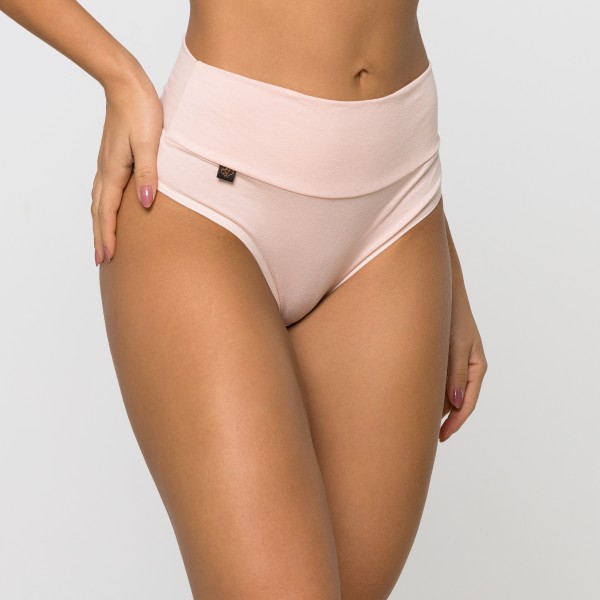 Calcinha Cós Super Largo Fio em Algodão Egípcio Nude