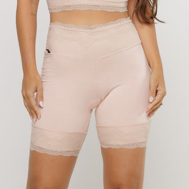 Bermuda em Algodão Egípcio Renda Nude